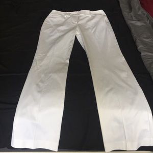 Wide legged white dress pants